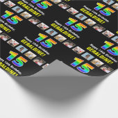 15. Geburtstag: Regenbogen "15"; benutzerdefiniert Geschenkpapier (Ecke)