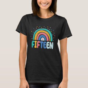 15. Geburtstag Regenbogen-Fan 15 Jahre alte Mädche T-Shirt