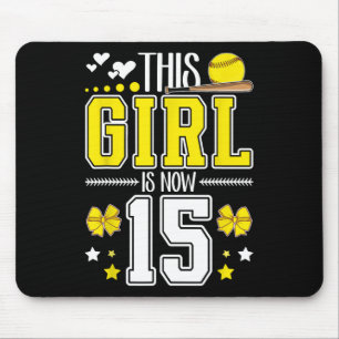 15. Geburtstag Softll Mädchen 15 Jahre alte Softll Mousepad
