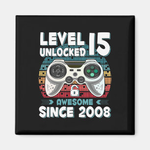 15. Geburtstag Sohn Junge Spaß Gamer 15 Jahre alt Magnet