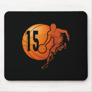 15. Geburtstag Spaß Basketball Lover 15 Jahre alt Mousepad