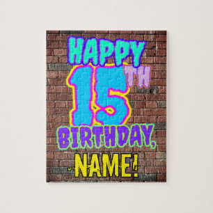 15. Geburtstag ~ Spaß, Urban Graffiti Inspiriert L Puzzle