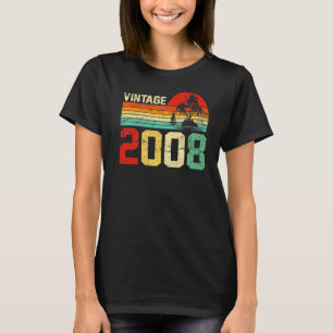15. Geburtstag Vintag 2008 Retro Boy Girl 15 Jahr T-Shirt