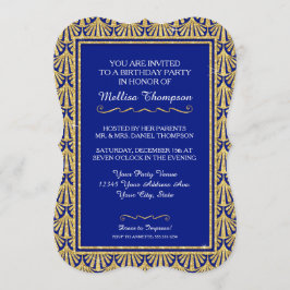 15. Geburtstags-Party bezaubernde große Gatsby Art Einladung