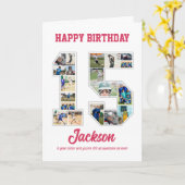 15. Geburtstagsfeier 15. FotoCollage Karte (Gelbe Blume)