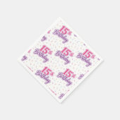 15. Geburtstagspapier-Tischdecken, 15. Geburtstags Serviette (Ecke)