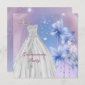 15. Geburtstagsparty in Quinceanera Einladung (Vorne/Hinten)