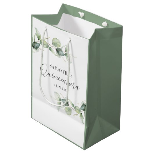 15. Geburtstagsparty Mittlere Geschenktüte (Vorderseite Schrägansicht)