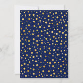 15. Geburtstagsparty - Navy & Gold Einladung (Rückseite)