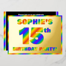 15. Geburtstagsparty — Spaß, Regenbogenspektrum "1