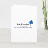 15. Geburtstagsstunde mit blauen Ballons Karte (Rückseite)