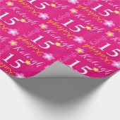 15. Geburtstagsverpackung des Geschenkpapier (Ecke)