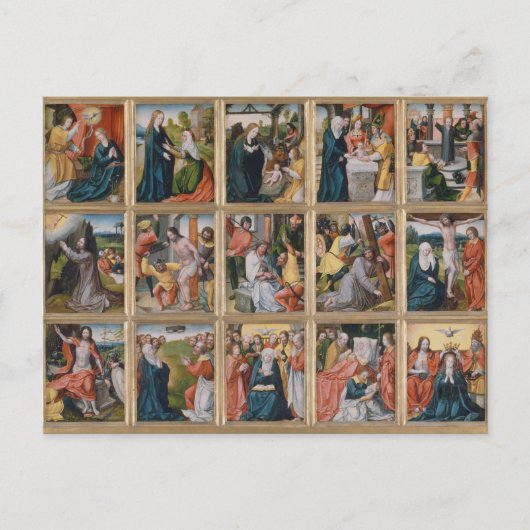 15 Geheimnisse der Heiligen Rosary Religious Art Postkarte (Vorderseite)