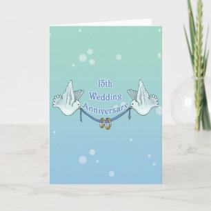 15. Hochzeitsjubiläums-Geschenke Karte