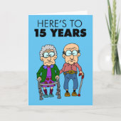 15. Hochzeitstag alt Karte (Vorderseite)