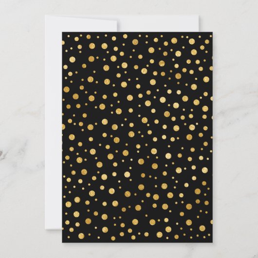 15. Hochzeitstag - Black & Gold Einladung (Rückseite)