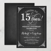15. Hochzeitstag - Chalkboard White