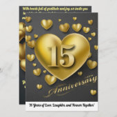 15. Hochzeitstag Einladung (Vorne/Hinten)