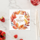 15. Hochzeitstag Herbst Serviette (Beispiel)