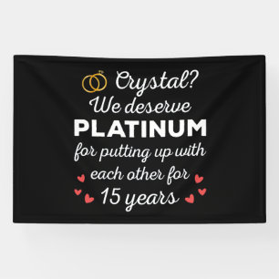 15. Hochzeitstag I - Crystal Funny Couple Banner