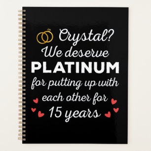 15. Hochzeitstag I - Crystal Funny Couple Planer