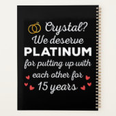 15. Hochzeitstag I - Crystal Funny Couple Planer (Rückseite)
