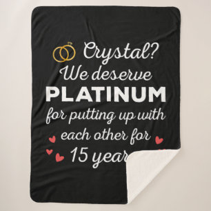 15. Hochzeitstag I - Crystal Funny Couple Sherpadecke