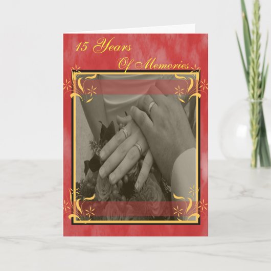 15. Hochzeitstag Karte (Vorderseite)