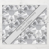 15. Hochzeitstag, Kristallfest Schaumweinetikett (Einzelnes Label)