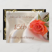 15. Hochzeitstag Party Einladung (Vorne/Hinten)