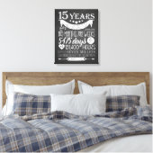 15. Hochzeitstag, Tafel, 15 Jahre Leinwanddruck (Insitu (Schlafzimmer))