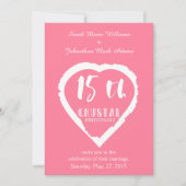 15. Hochzeitstag traditionelles Kristall Einladung (Vorderseite)