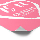 15. Hochzeitstag traditionelles Kristall Poster (Ecke)