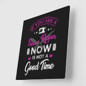 15.If you see a seam ripper now is not a good time Quadratische Wanduhr (Winkel)