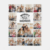 15 Image World's Best Grandparents Fleece Blanket (Vorderseite)