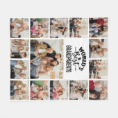 15 Image World's Best Grandparents Fleece Blanket (Vorderseite (Horizontal))