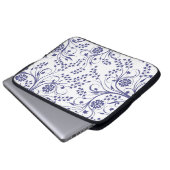 15-Inch Laptop Sleeve – Floral & Gradient Grain (Vorne Knopf)