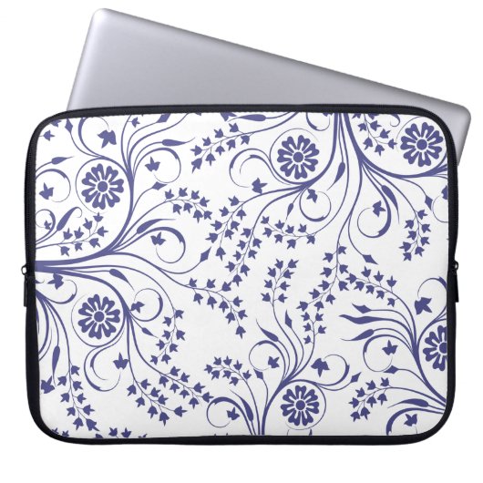 15-Inch Laptop Sleeve – Floral & Gradient Grain (Vorderseite)