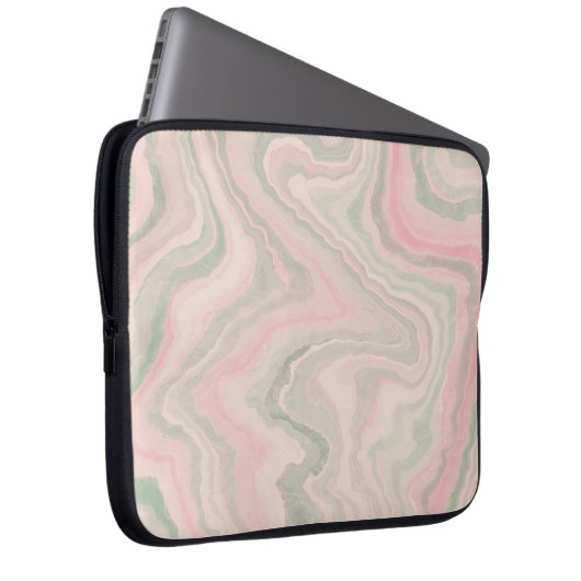 15-Inch Laptop Sleeve – Floral & Gradient Grain  (Vorne Rechts)