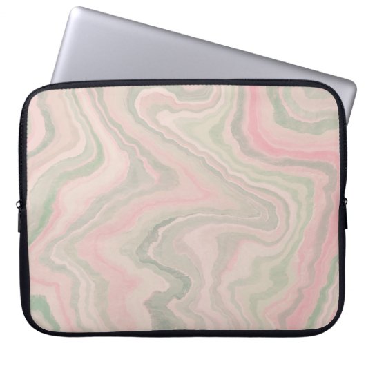 15-Inch Laptop Sleeve – Floral & Gradient Grain  (Vorderseite)