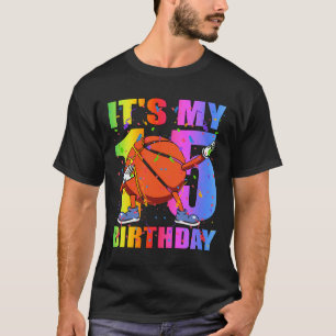 15 Jahre alt 15. Basketball Geburtstagsparty Thema T-Shirt