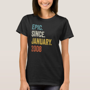 15 Jahre alt Epic Seit Januar 2008 15. Geburtstag T-Shirt