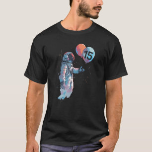 15 Jahre alt Geburtstag Junge Kosmonaut Galaxy Bal T-Shirt