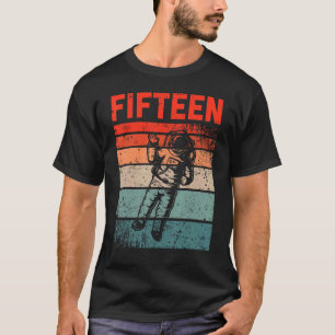 15 Jahre alt Geburtstag Junge Retro Astronaut 15.  T-Shirt