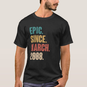 15 Jahre alt Vintag 2008 Geburtstag 15. Dekoration T-Shirt