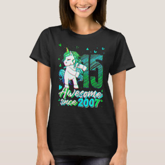 15 Jahre alte Einhorn-Flossing 15. Geburtstag Einh T-Shirt