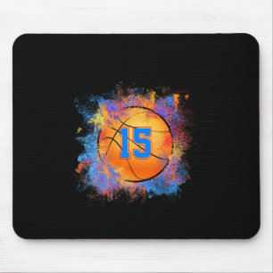 15 Jahre alte Kinder 15. Geburtstag Basketball Kin Mousepad