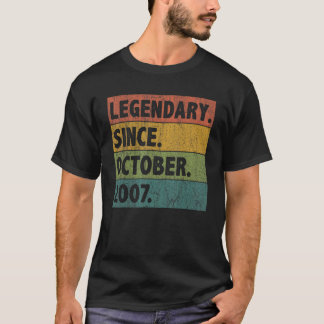 15 Jahre alte Legende Seit Oktober 2007 15. Geburt T-Shirt