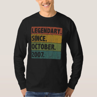 15 Jahre alte Legende Seit Oktober 2007 15. Geburt T-Shirt