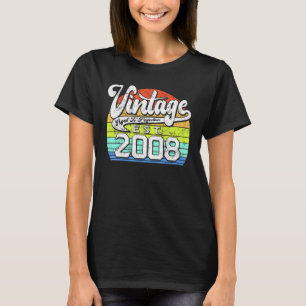 15 Jahre alte Vintage 2008 15. Geburtstag 1 T-Shirt